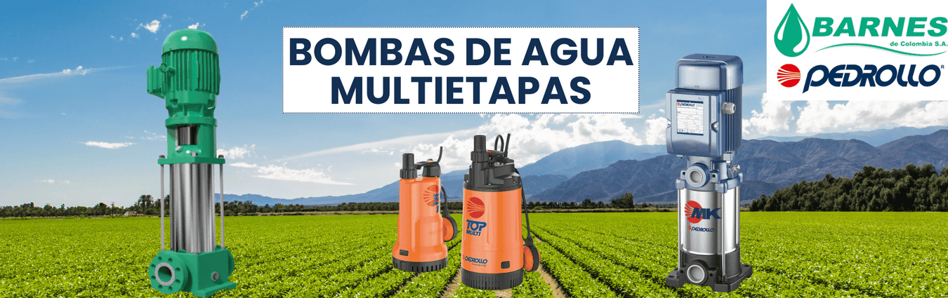 Bombas de Agua Multietapas Horizontales, Verticales y Sumergibles