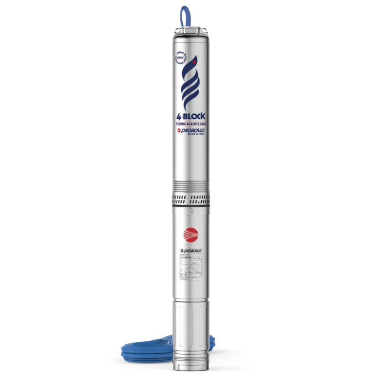 Bomba de Agua Sumergible Tipo Lapicero Modelo 4-BLOCK de 0.5 a 1.5 Hp, Pedrollo