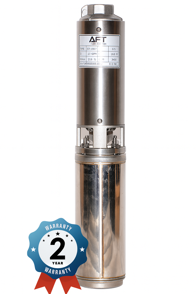 Bomba de Agua Sumergible Tipo Lapicero 4" Serie AT10 de 0.75 a 5 Hp, AFT