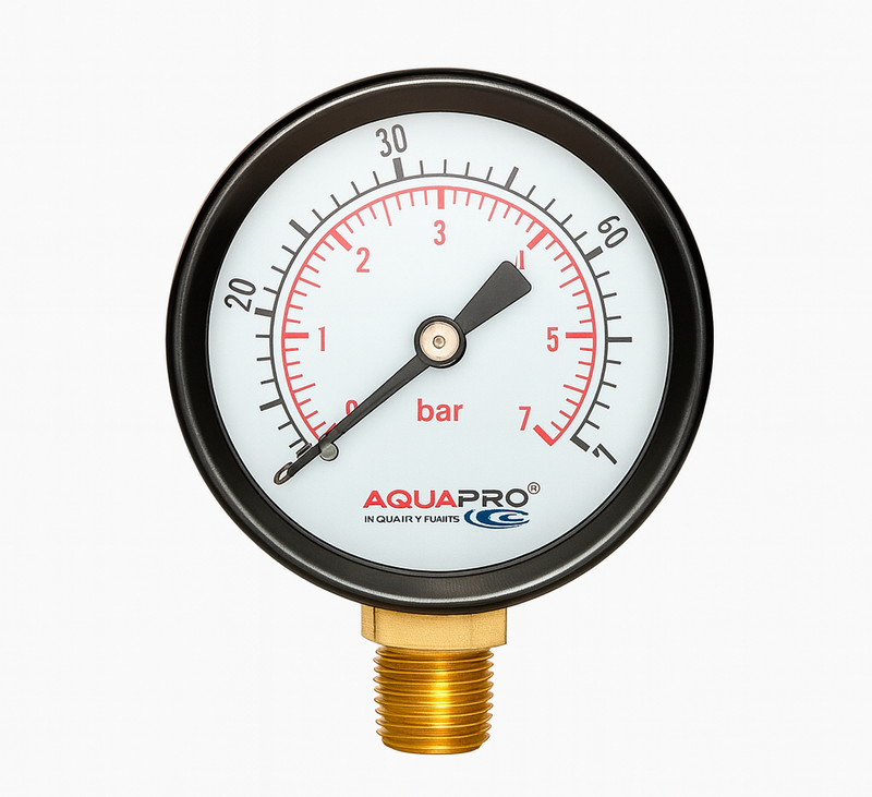 Manómetro Sencillo o Amortiguado de 0-240 Psi, Aquapro