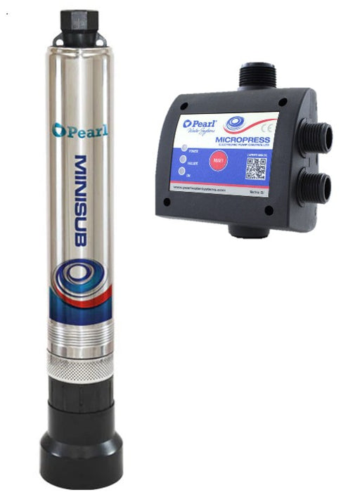 Presurizador Electrónico de Agua con Bomba Sumergible MiniSub de 0.5 Hp, Pearl
