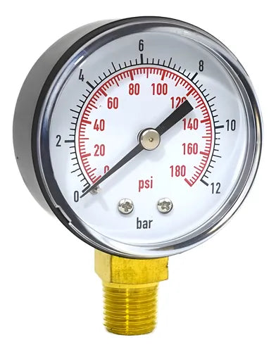 Manómetro de Conexión Lateral de 1/4", Pedrollo