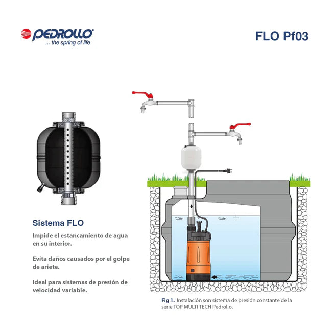 Tanque Hidroneumático de 3 Litros, Pedrollo