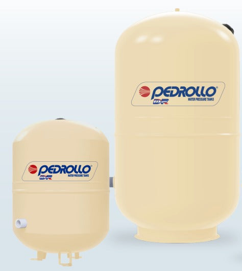 Tanque Hidroneumático con Diafragma Vertical de 50 a 600 Litros, Pedrollo