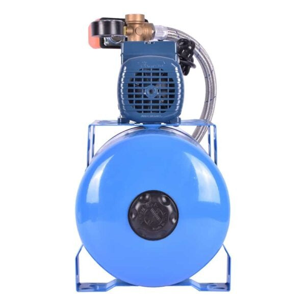 Equipo Hidroneumático con Bomba Periférica PKM60 de 1 a 2 Hp con Tanque Hidroneumático Horizontal de 24 Litros, Pedrollo