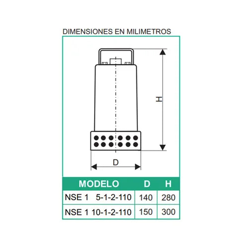Bomba de Agua Eyectora para Drenaje de Aguas Claras y Ligeramente Sucias Serie NSE de 0.5 a 1 Hp, Barnes