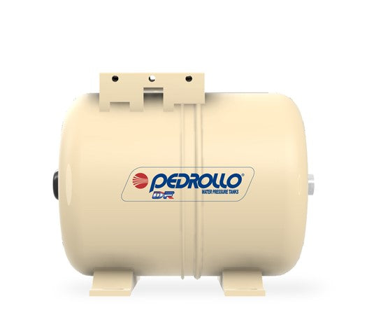 Tanque Hidroneumático con Diafragma Horizontal de 24 a 80 Litros, Pedrollo