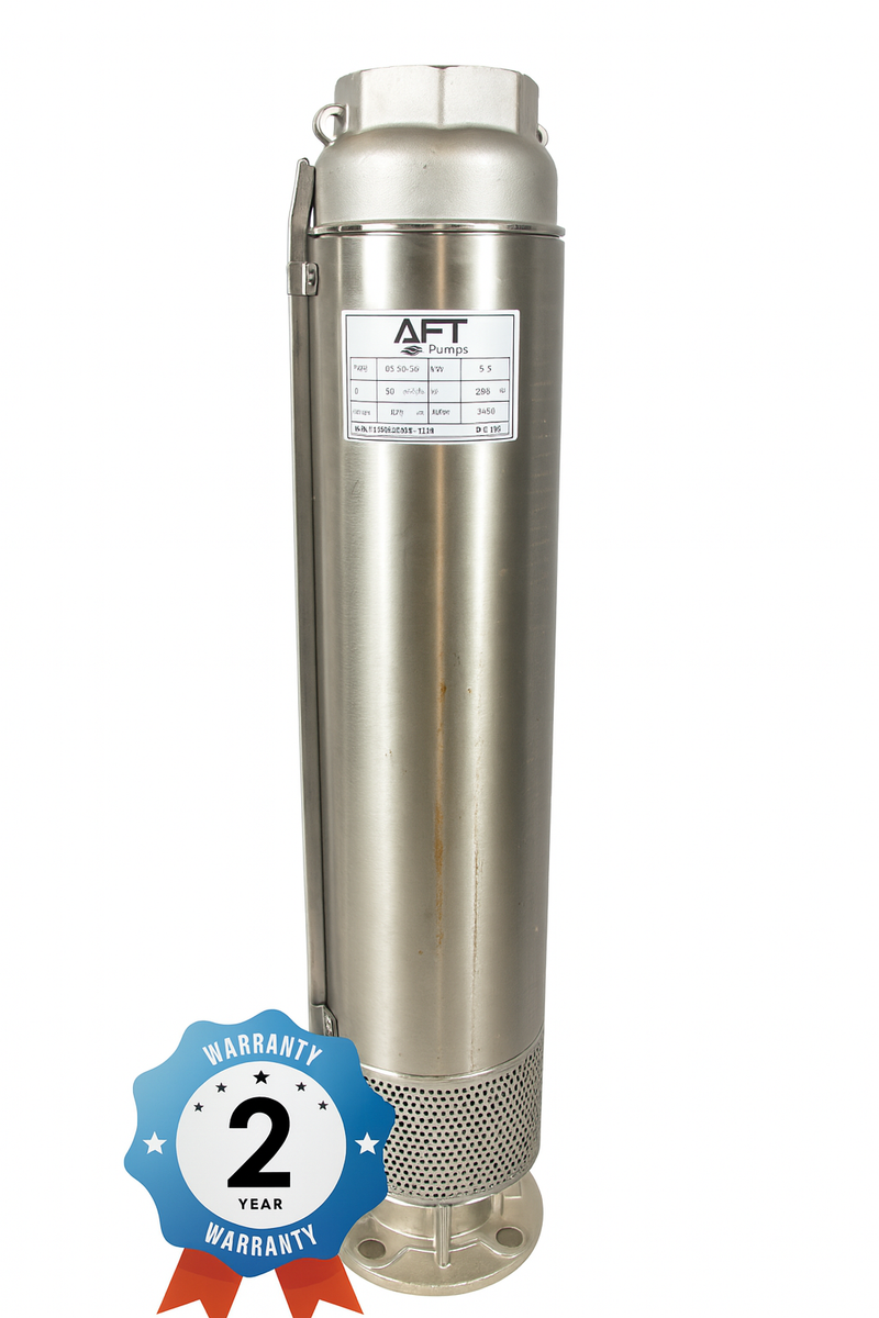 Bomba de Agua Sumergible Tipo Lapicero 4" Serie AT60 de 2 a 7.5 Hp, AFT