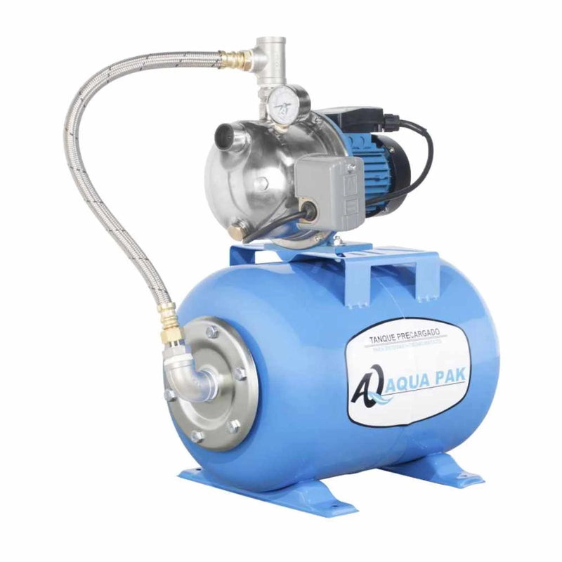 Equipo Hidroneumático con Bomba Tipo Jet  de 1 Hp con tanque de 50 Litros, Aqua pak